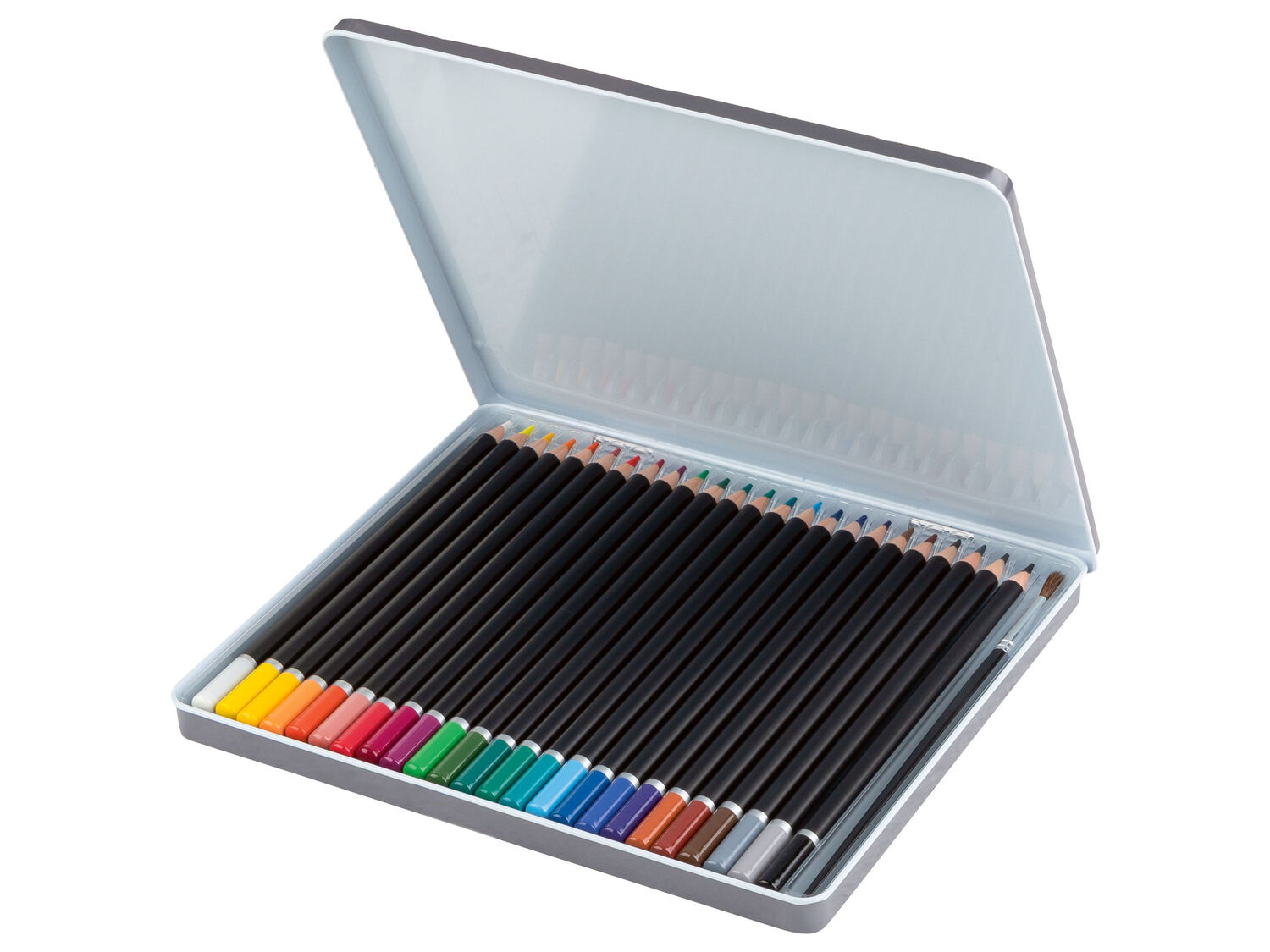 Matite colorate acquerellabili Crelando, prezzo 6.99 €
24 pezzi
- Pennello ...