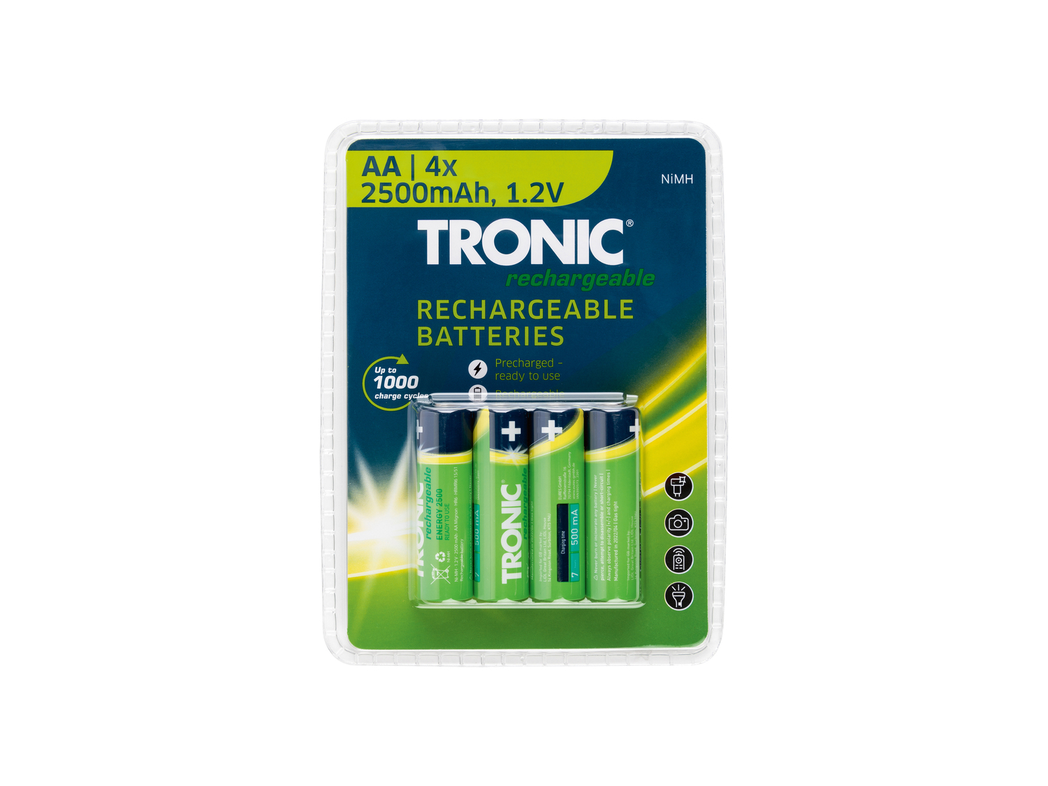 Batterie ricaricabili Tronic, prezzo 3.99 €
4 pezzi
- AA o AAA
Caratteristiche
...