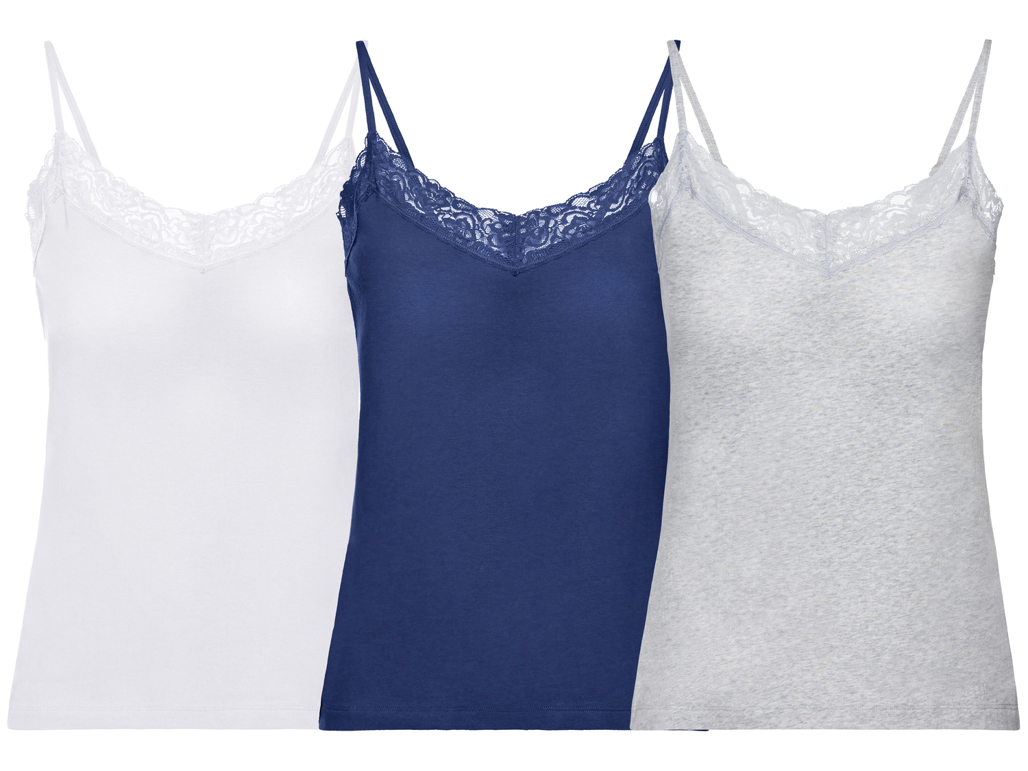 Canotta da donna con pizzo Esmara, prezzo 9.99 €
3 pezzi - Misure: S-L
Taglie ...