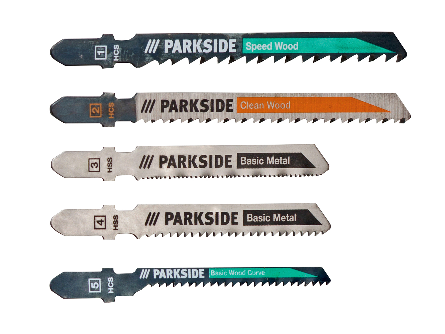 Set lame per seghetto a pendolo Parkside, prezzo 3.99 &#8364; 
5 pezzi 
A scelta ...