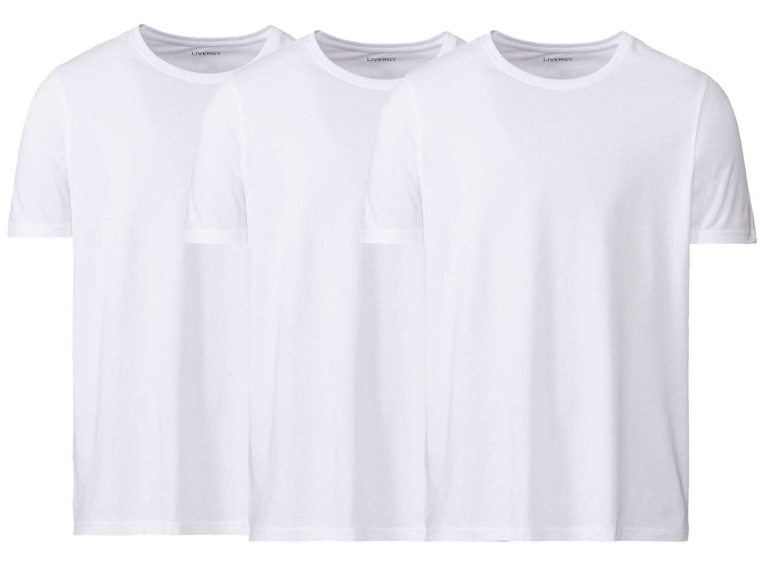 T-shirt da uomo Livergy, prezzo 9.99 €
3 pezzi - Misure: S-XXL
- Puro ...