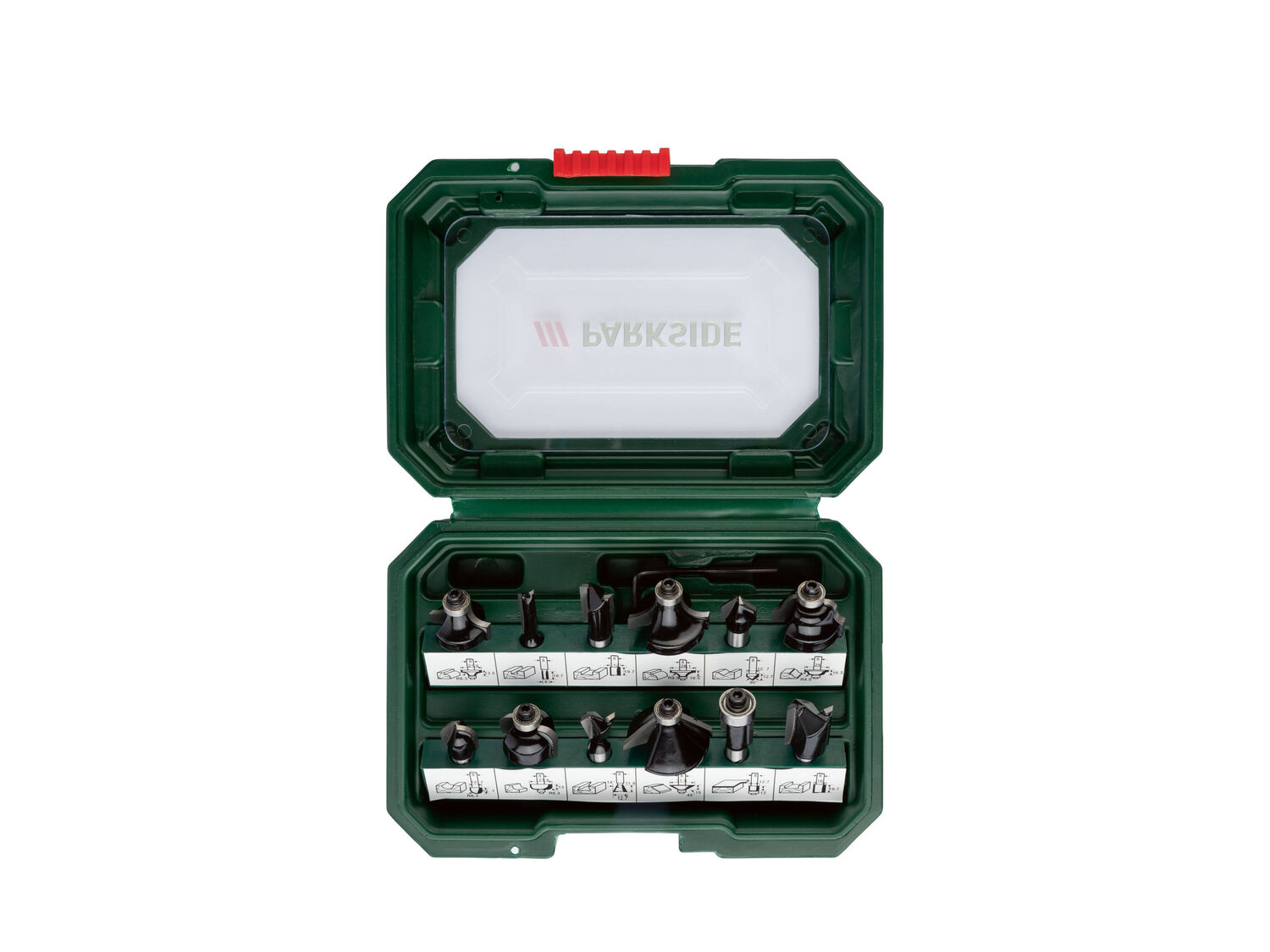 Set bit per fresatrice Parkside, prezzo 12.99 &#8364; 
12 pezzi 
- Per lavorare ...