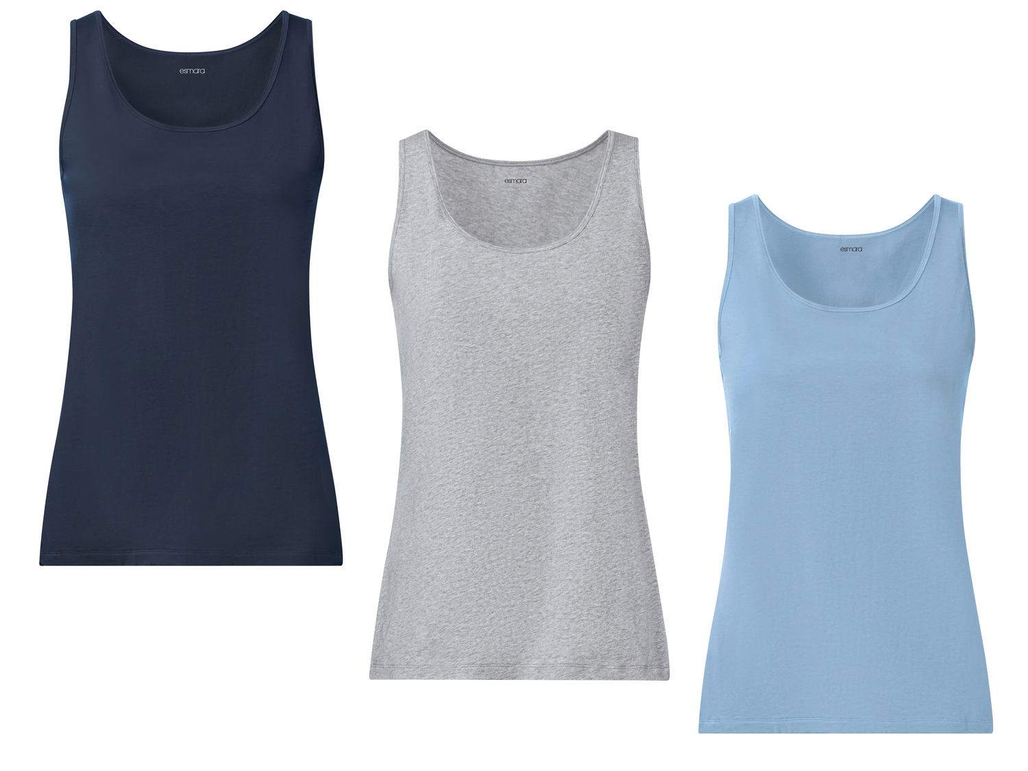 Canotta da donna Esmara, prezzo 8.99 €
3 pezzi - Misure: S-L
Taglie disponibili
Caratteristiche
- ...