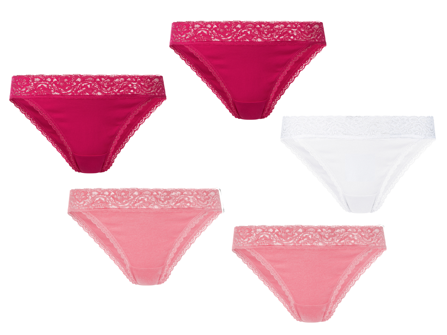 Minislip da donna con pizzo Prezzo-lidl, prezzo 7.99 €
5 pezzi - Misure: ...