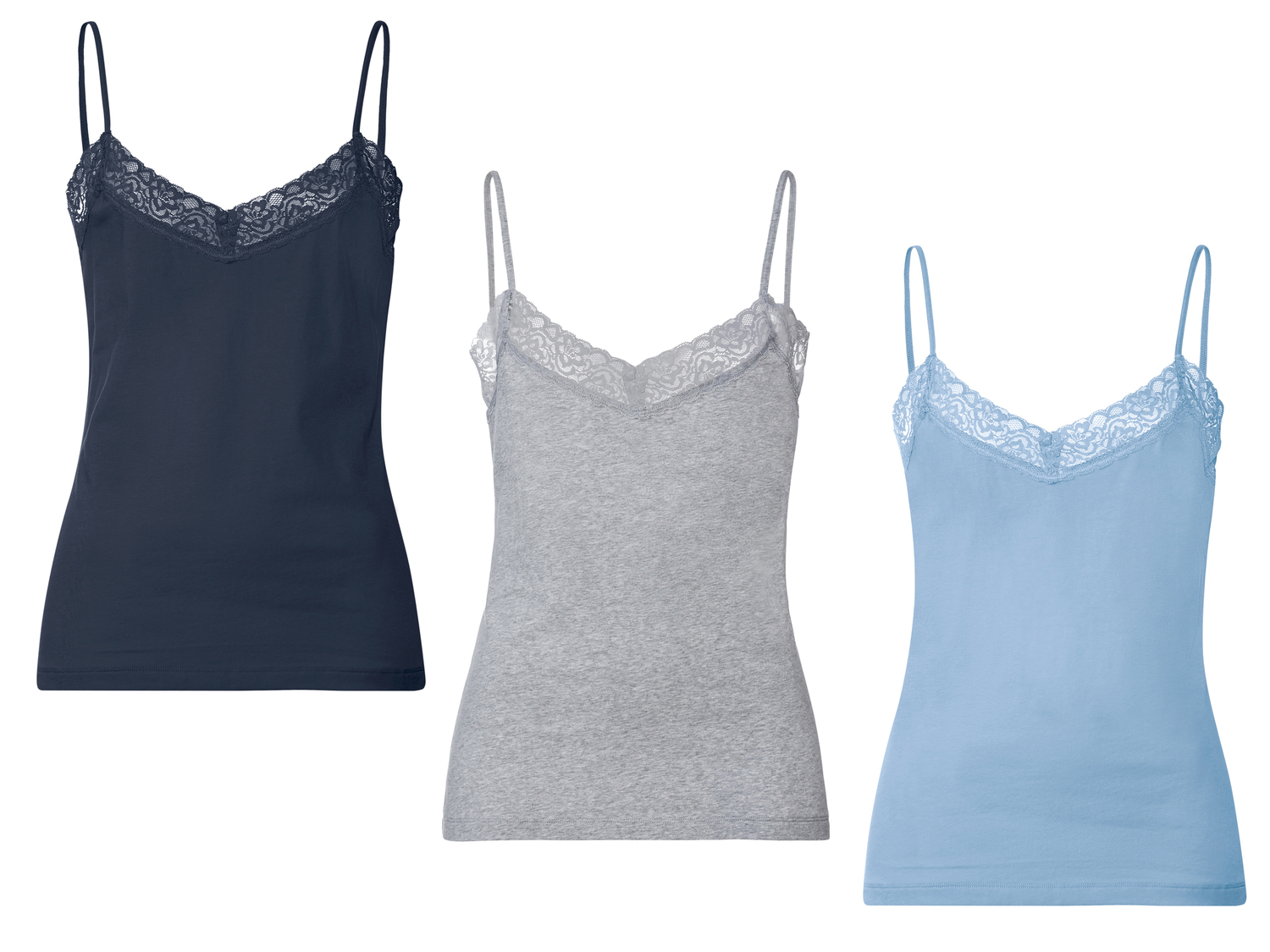 Top da donna con pizzo Prezzo-lidl, prezzo 8.99 &#8364; 
3 pezzi - Misure: S-L
Taglie ...