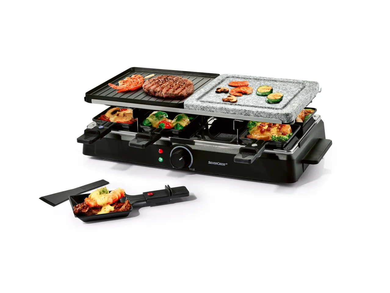 Raclette-grill , prezzo 29.99 EUR
Raclette-grill
- Doppia cottura: pietra e ...