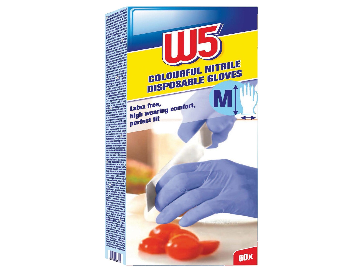 Guanti in nitrile monouso W5, prezzo 3.99 €
- 60 pezzi
