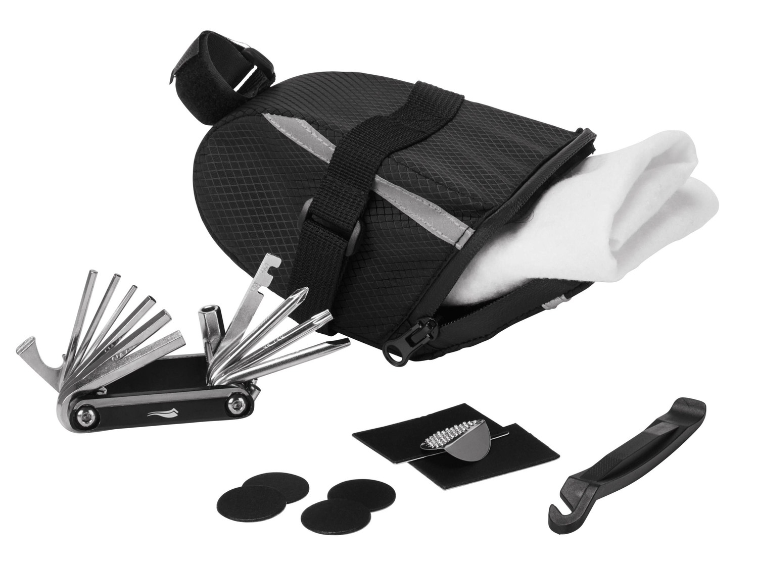 Kit riparazione bici o mini pompa , prezzo 6.99 €
- crivit