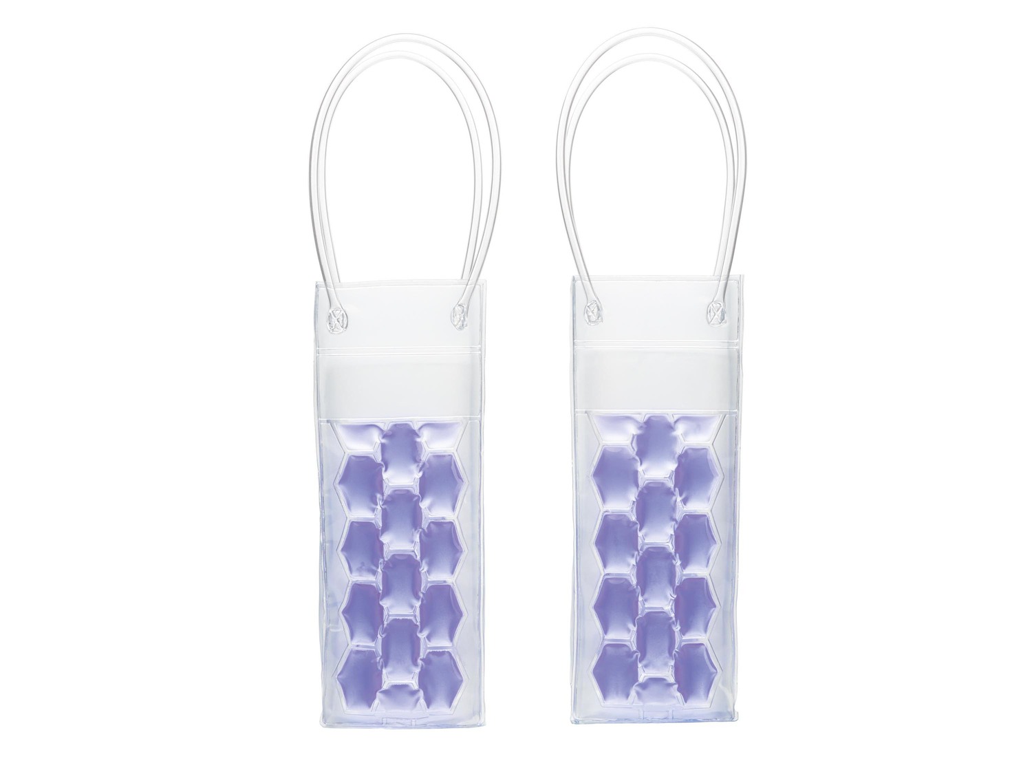 Borsa portabottiglie refrigerante o accumulatore di freddo flessibile, 2 pezzi , ...