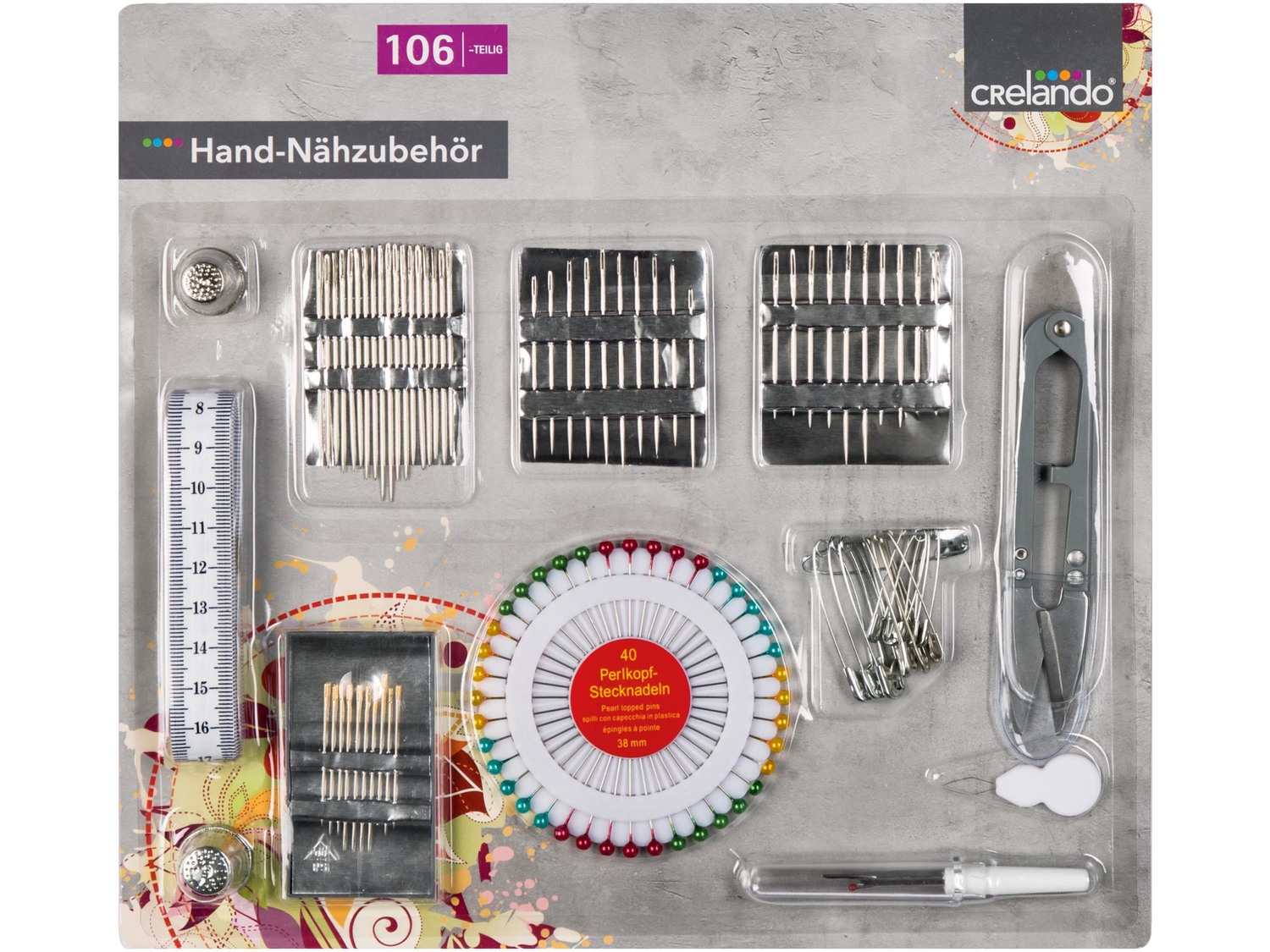 Set accessori per cucito Crelando, prezzo 3.99 €