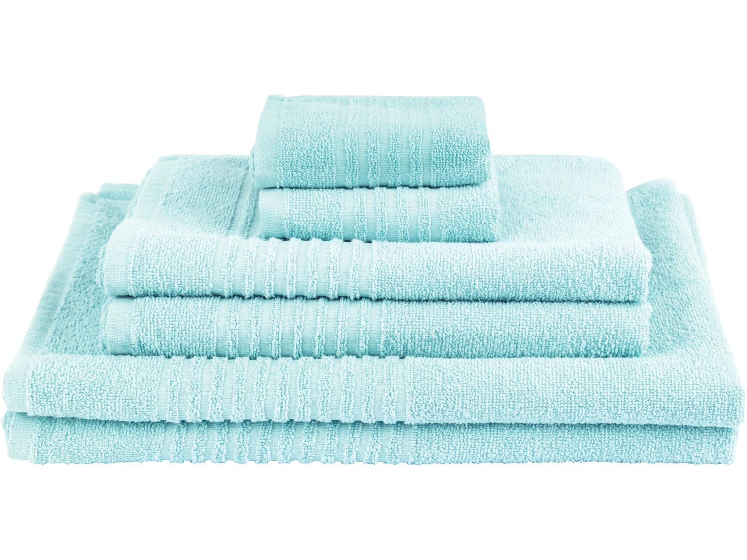 Set asciugamani, 6 pezzi Miomare, prezzo 8.99 €
- 2x teli doccia (65 ...