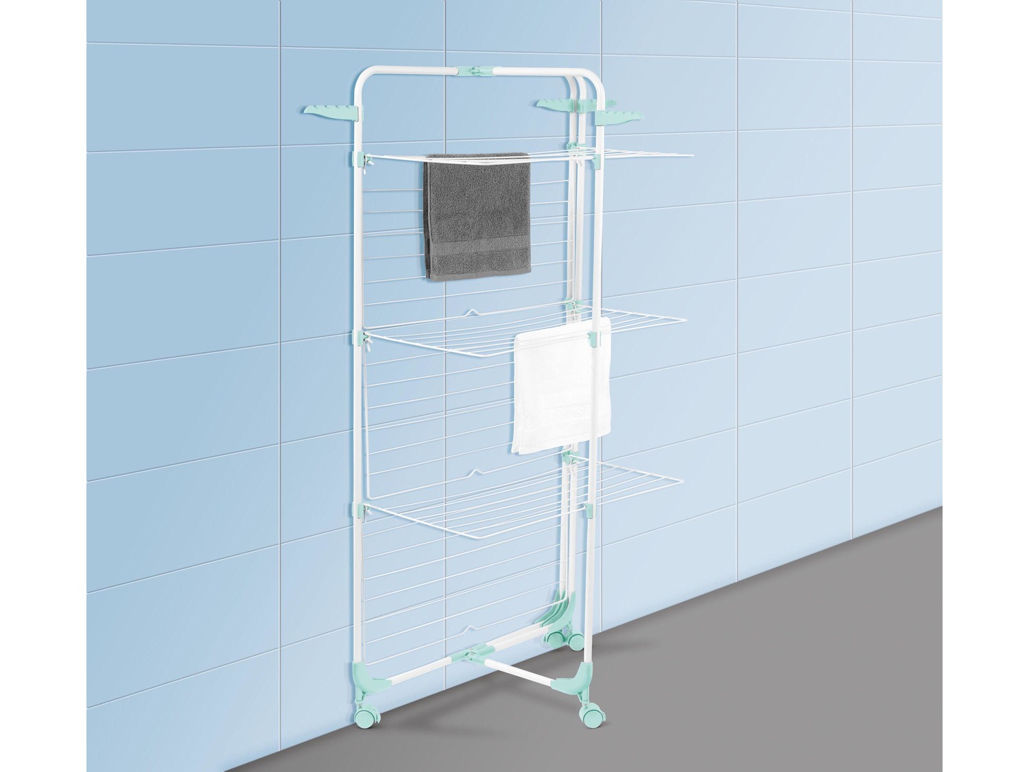 Stendibiancheria a torre AquaPur, prezzo 19.99 €
- 4 supporti ruotabili ...