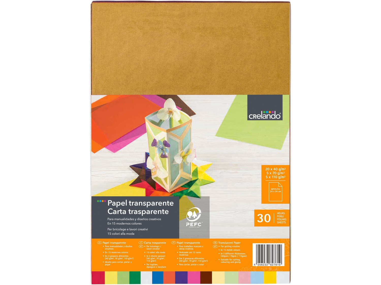 Blocco carta/cartoncini colorati o carta trasparente Crelando, prezzo 2.49 € ...
