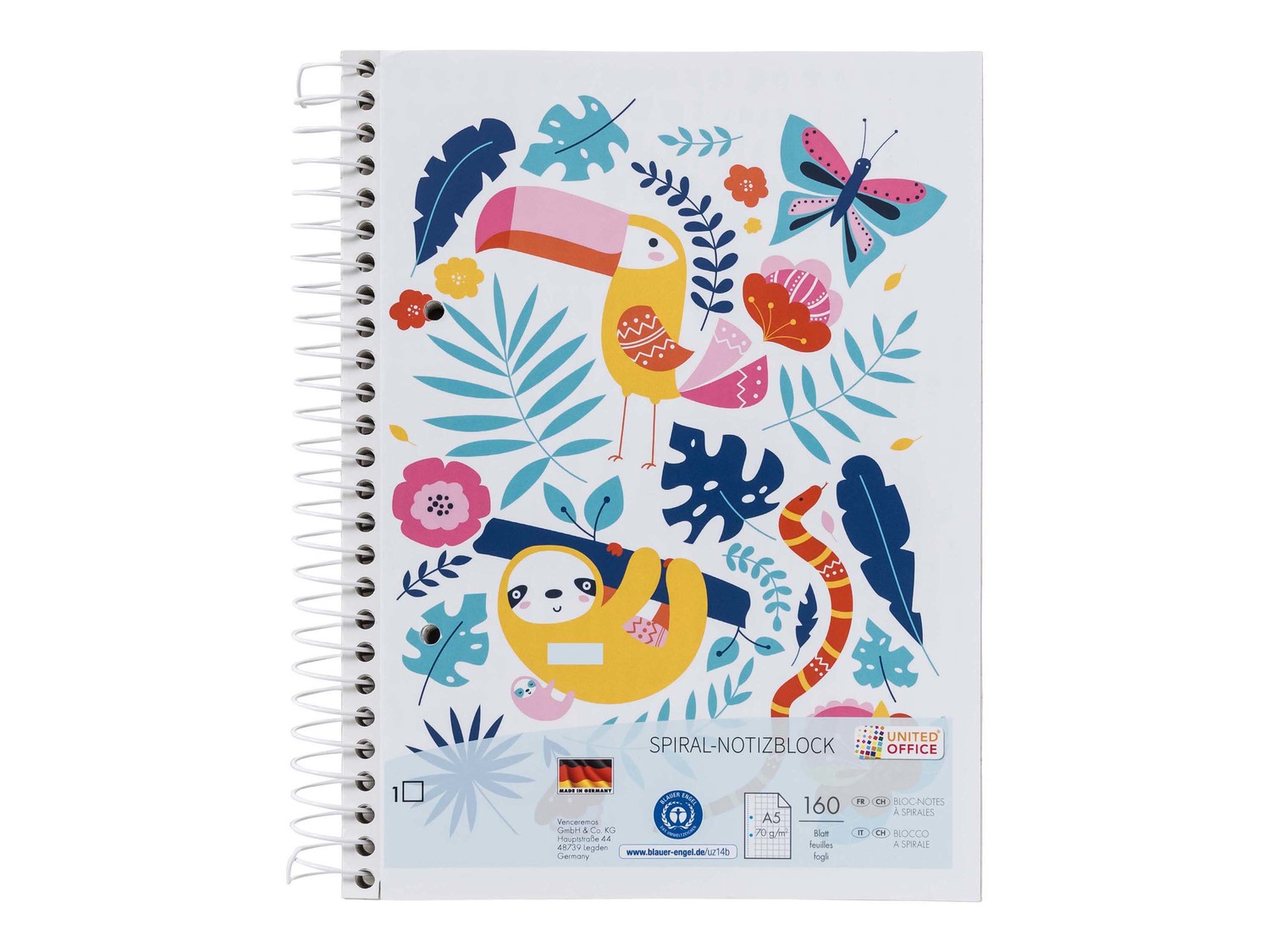 Blocco a spirale A5, 160 fogli United Office, prezzo 1.19 €
- A5
- ...