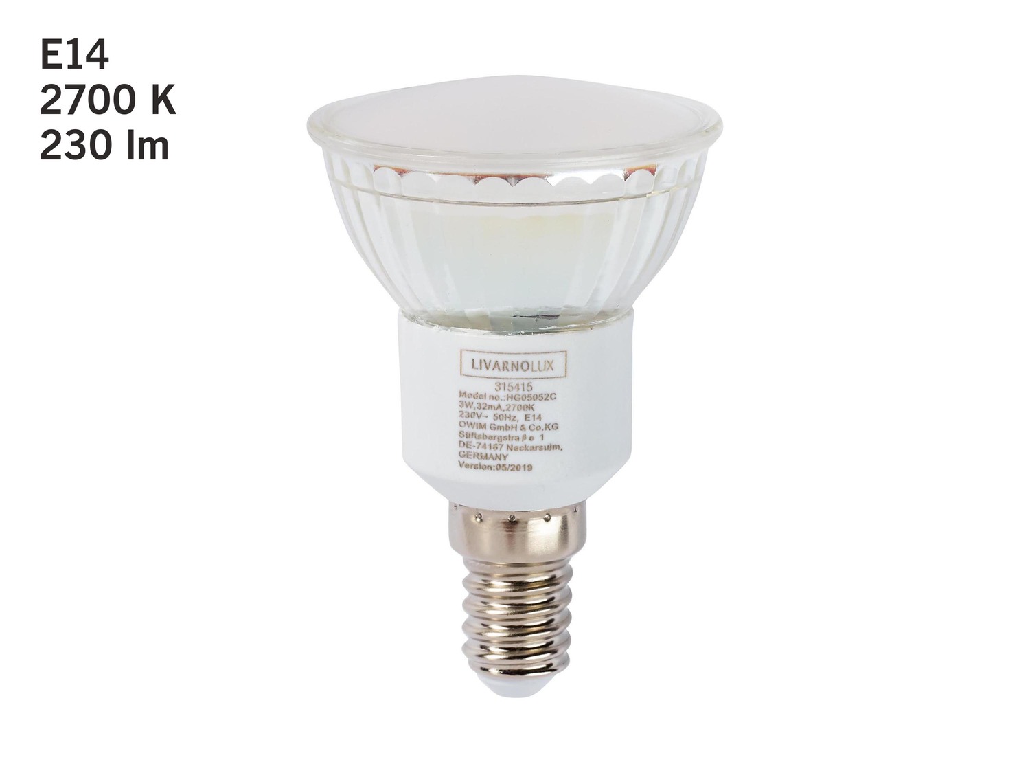 Faretto LED 3W Livarno Lux, prezzo 1.99 €
Bianco caldo
- TUV-sud-GS