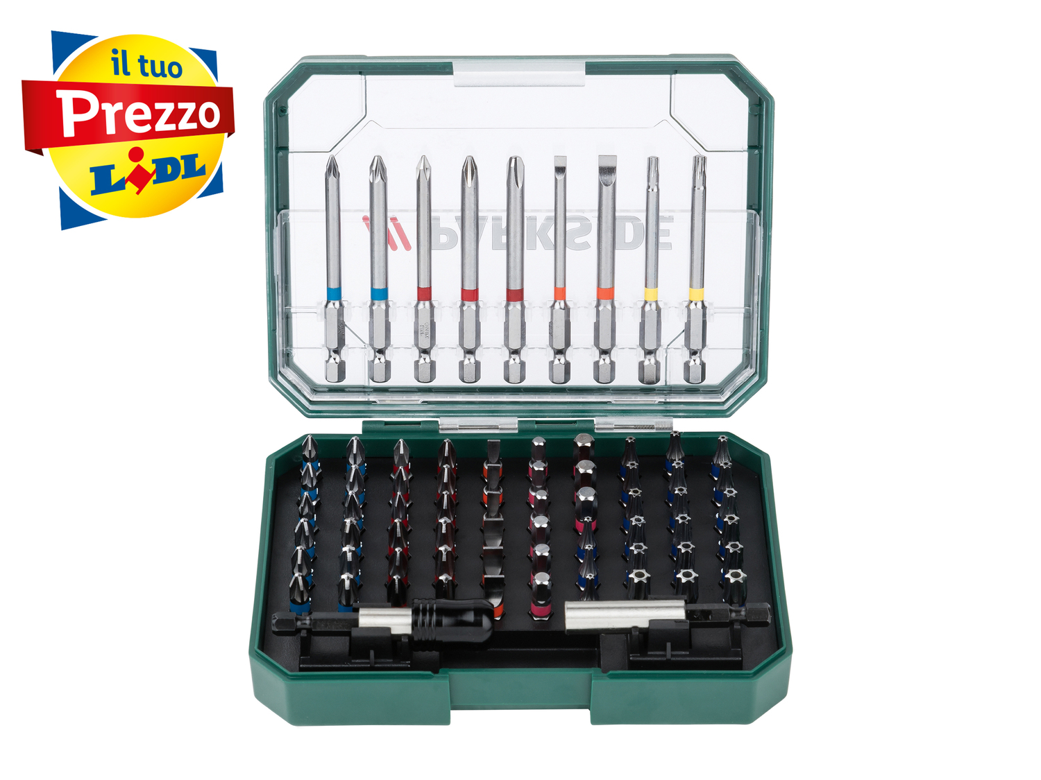 Set bit Parkside, le prix 9.99 €
56 o 71 pezzi
Caratteristiche
- VPA-5891