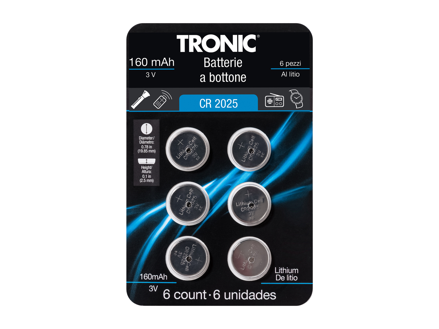 Batterie a bottone Tronic, le prix 1.49 €
6 pezzi
- Alcaline o al ...