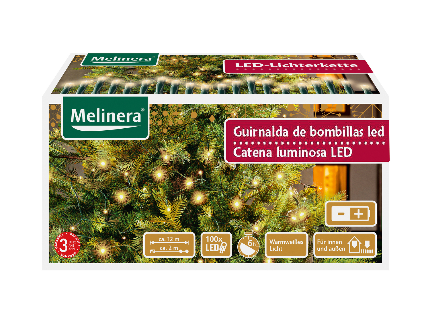 Catena luminosa LED Melinera, le prix 9.99 €
- Per ambienti interni ...