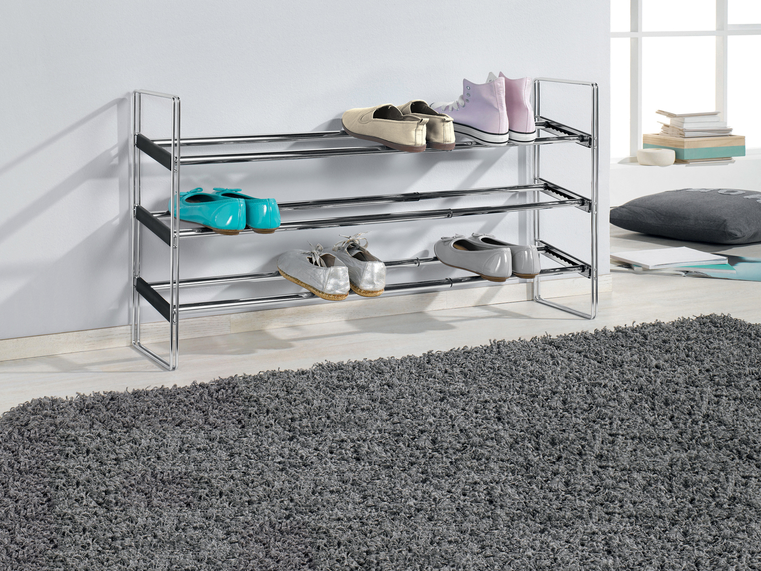 Scarpiera estensibile Livarno Living, le prix 12.99 €
- Con 3 ripiani ...