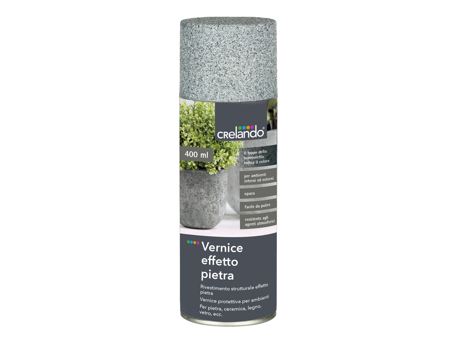 Vernice spray effetto pietra o metallica Crelando, le prix 3.99 €
400 ...