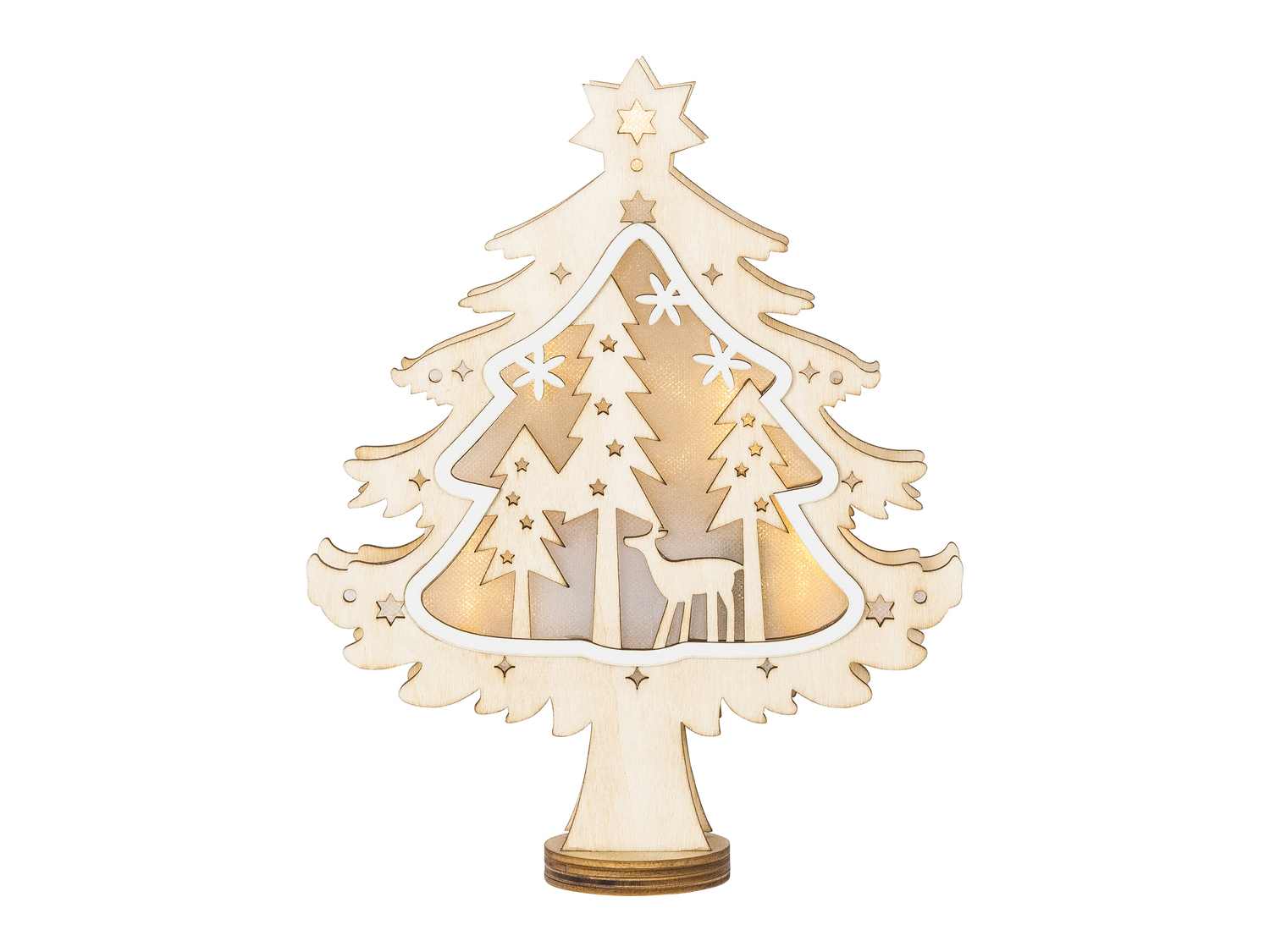 Decorazioni natalizie in legno con LED Melinera, le prix 6.99 €
- Funzionamento ...