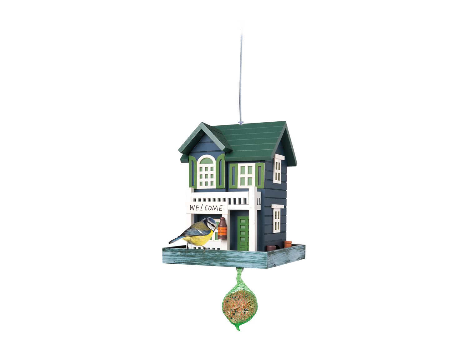 Casetta per uccelli Zoofari, prezzo 7.99 €
- Filo per appenderla (25 cm) e gancio ...