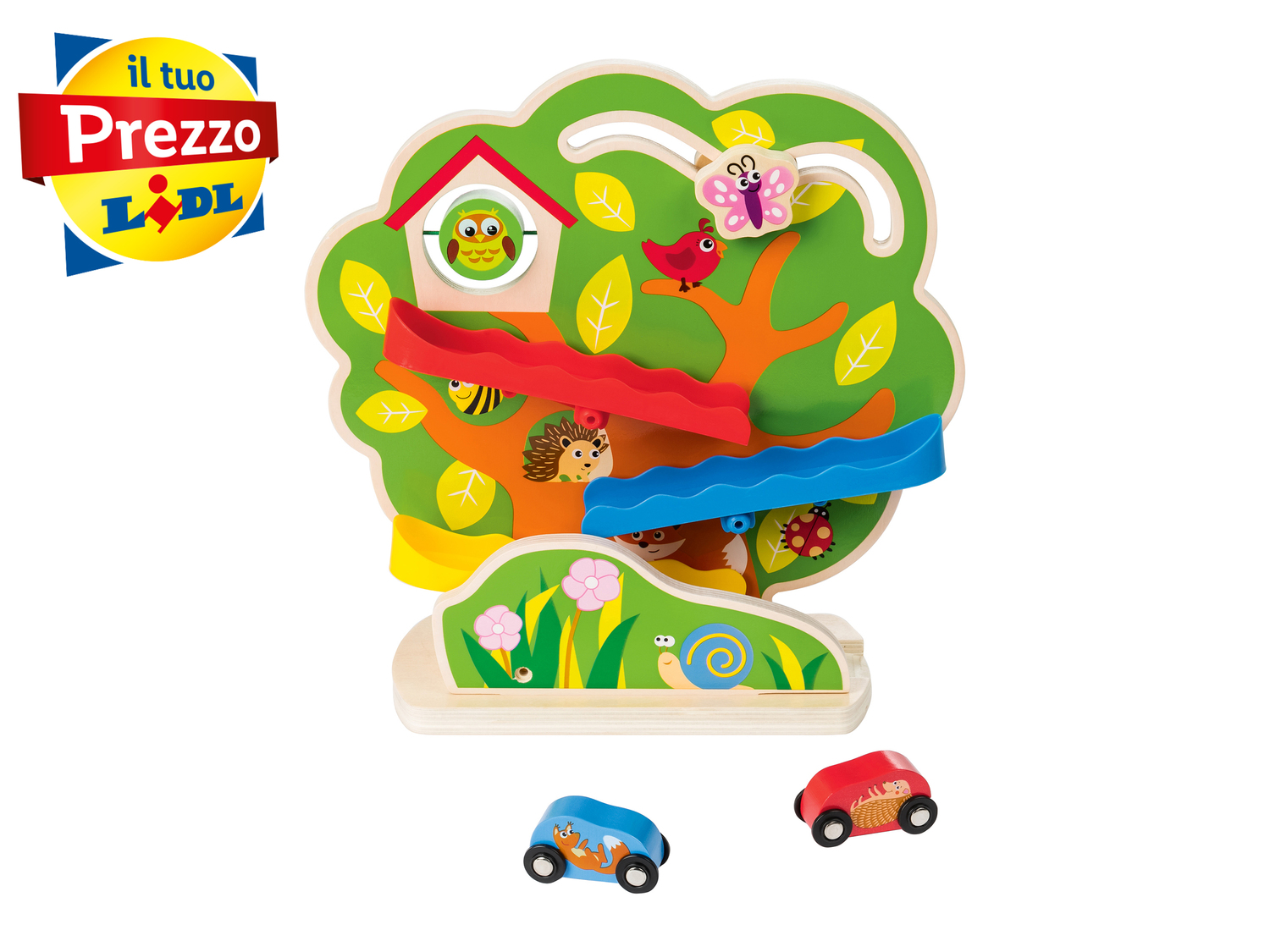Pista per biglie, arca di Noè o trenino con costruzioni in legno Playtive Junior, ...