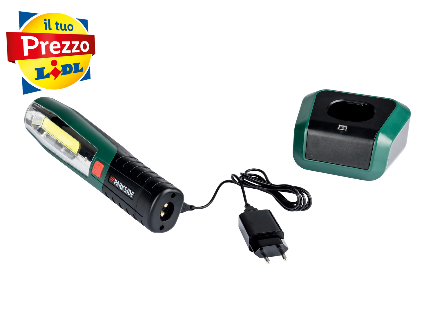 Torcia a LED con stazione di ricarica Parkside, prezzo 14.99 €
- Con ...