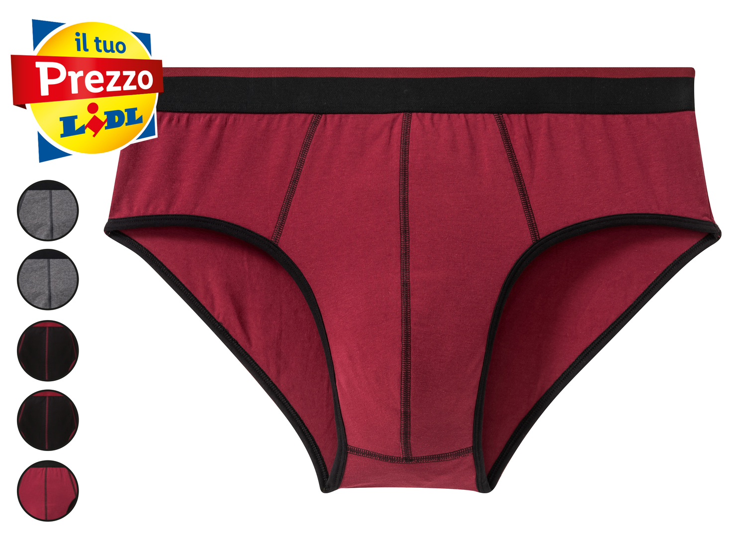 Slip da uomo Livergy, prezzo 6.99 €
5 pezzi - Misure: S-XL
- Prodotto ...