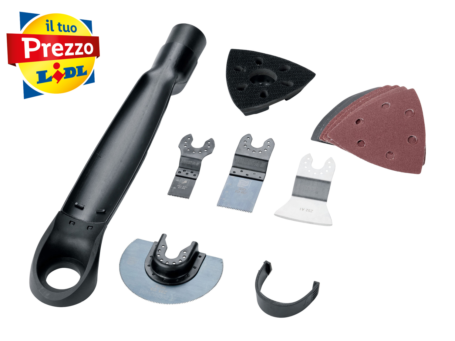 Elettroutensile multiuso Parkside PMFW 310 D2, prezzo 29.99 €
- Tecnica di oscillazione ...