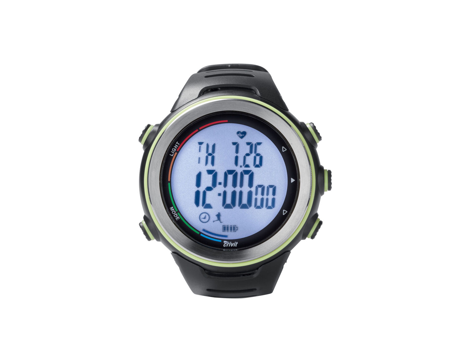 Orologio da polso con cardiofrequenzimetro e contapassi Crivit, prezzo 24.99 € ...