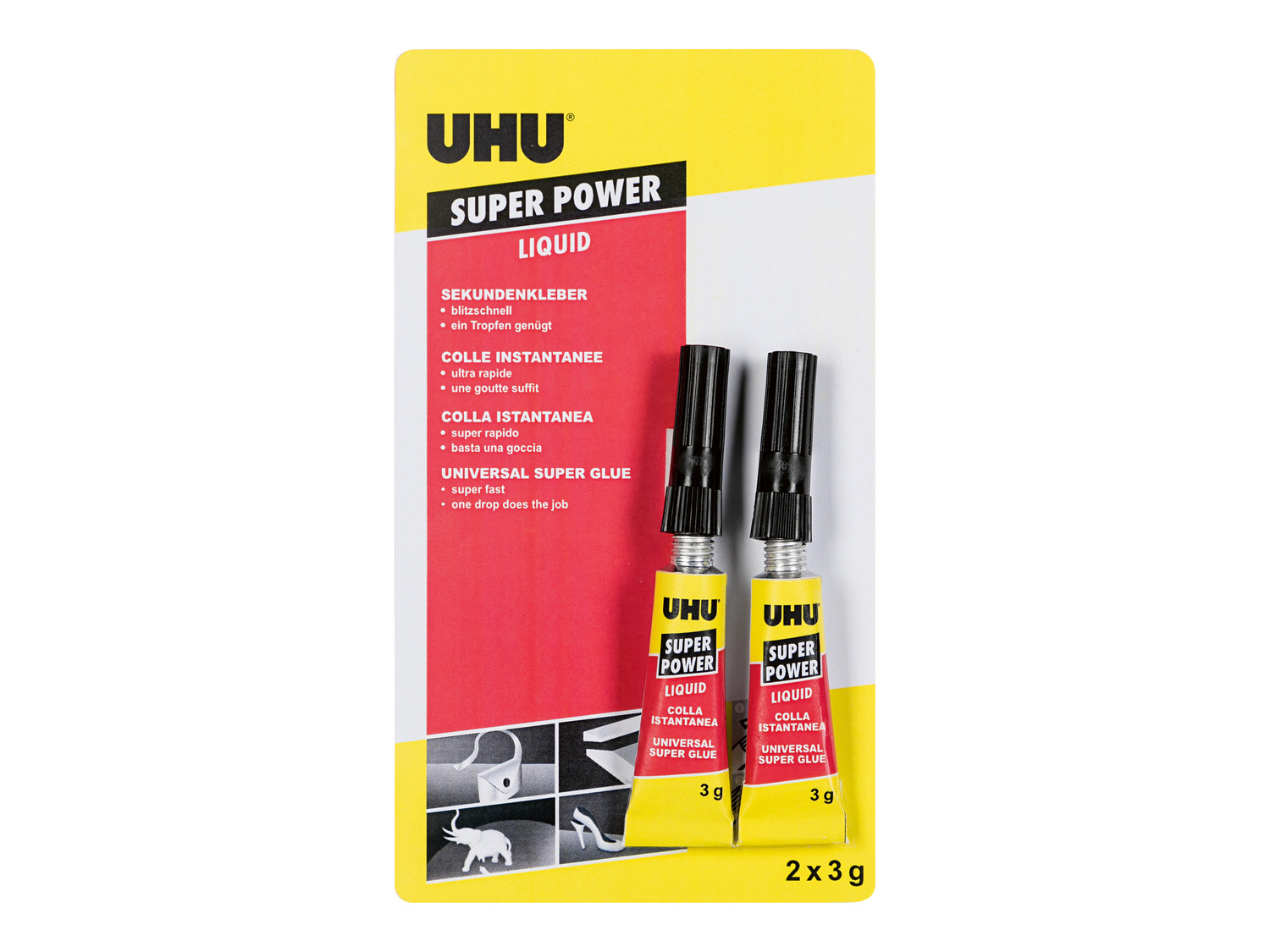 Colla Uhu, prezzo 1.99 €
Caratteristiche