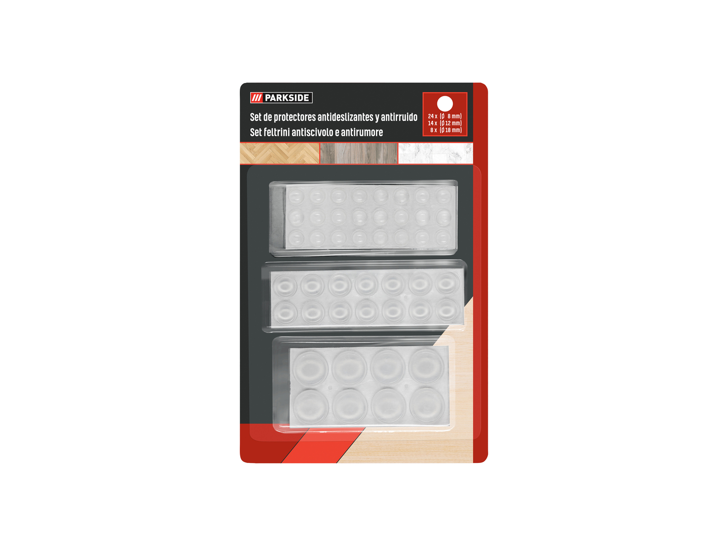 Set feltrini o pad protettivi Parkside, prezzo 1.99 €
Caratteristiche