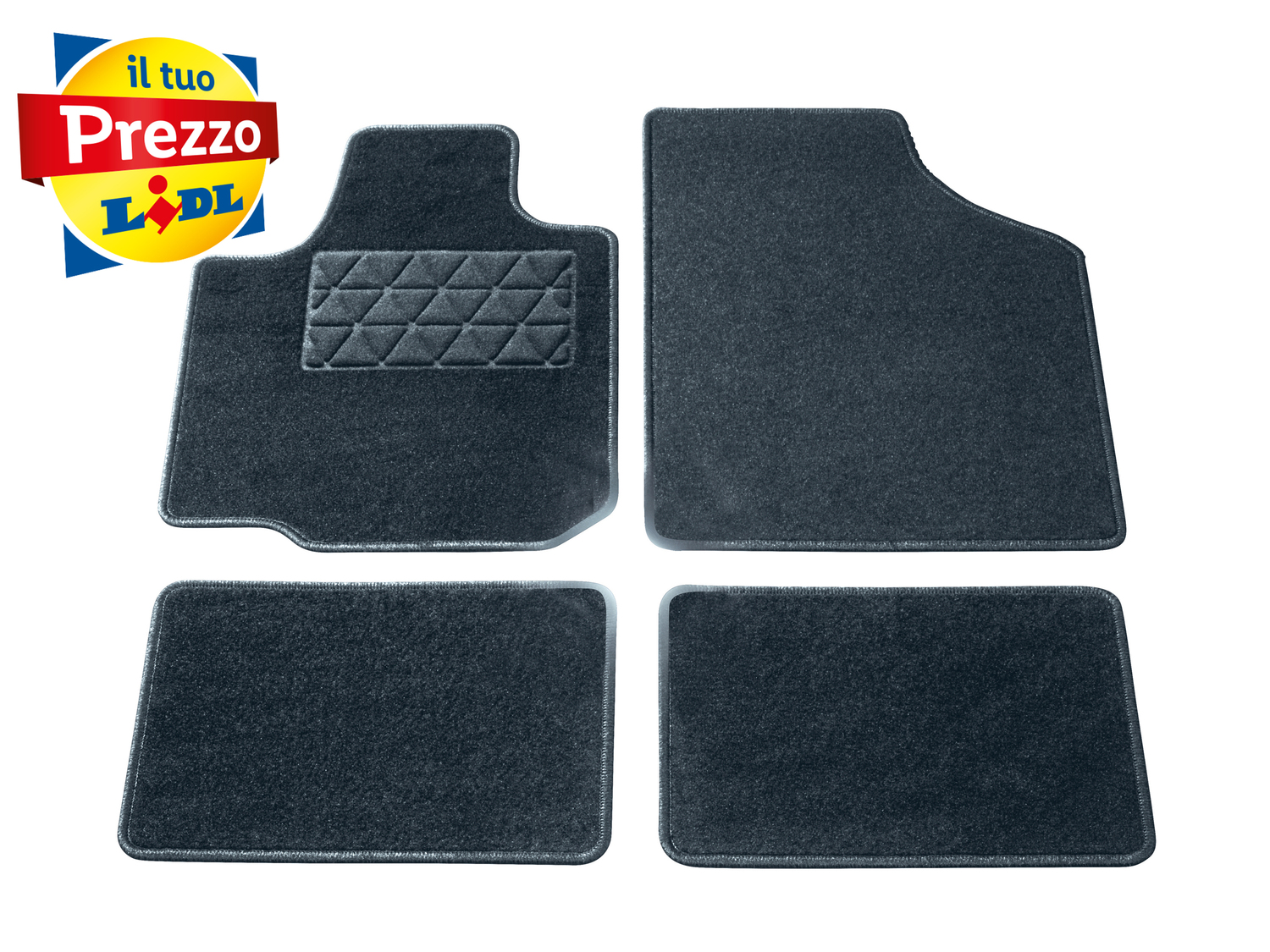 Set tappetini auto Ultimate Speed, prezzo 5.99 € 
4 pezzi 
- Antiscivolo e fonoassorbente
- ...