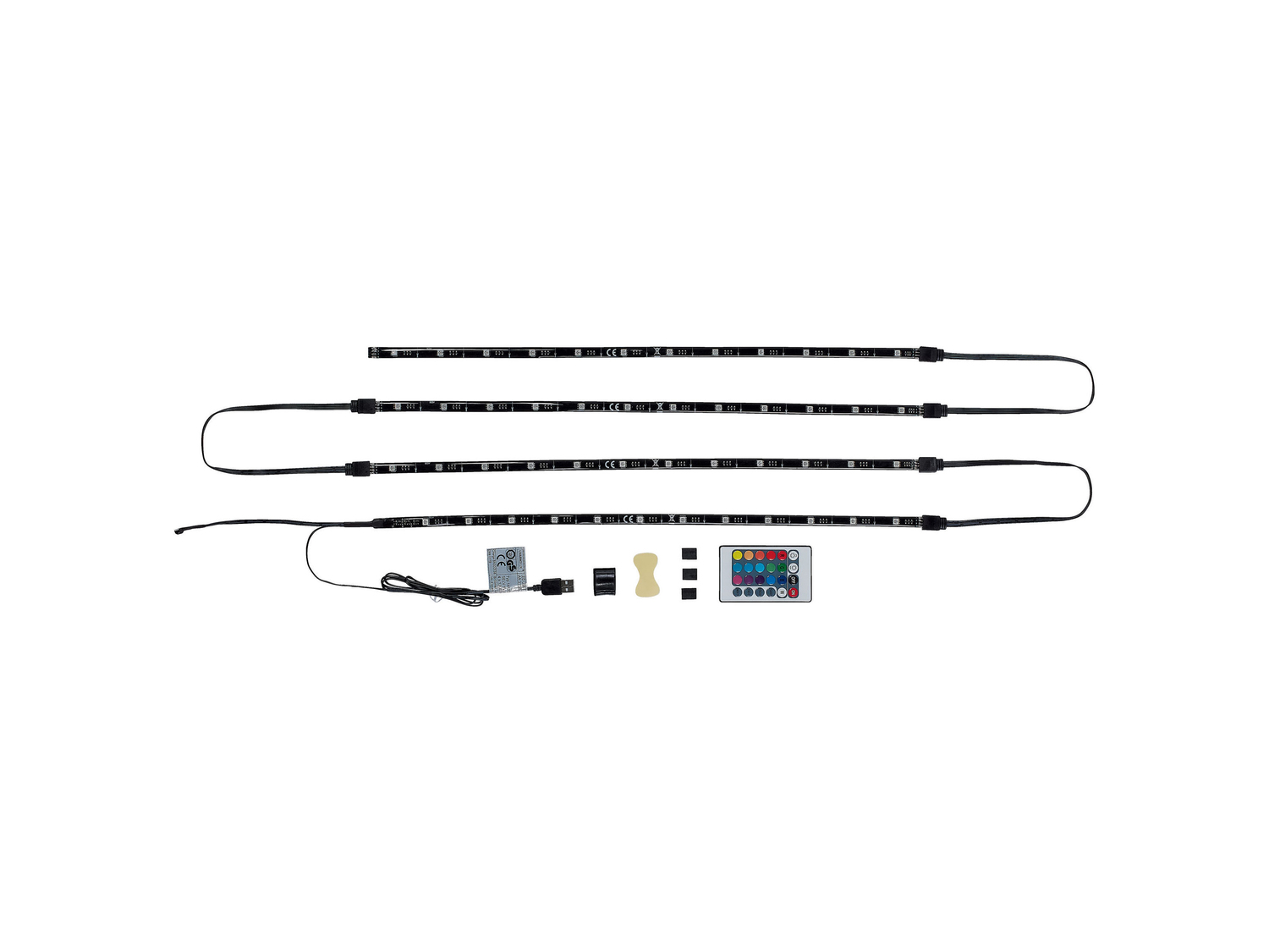 Striscie LED per retroilluminazione TV Livarno Lux, prezzo 8.99 €
4 x 50 cm ...