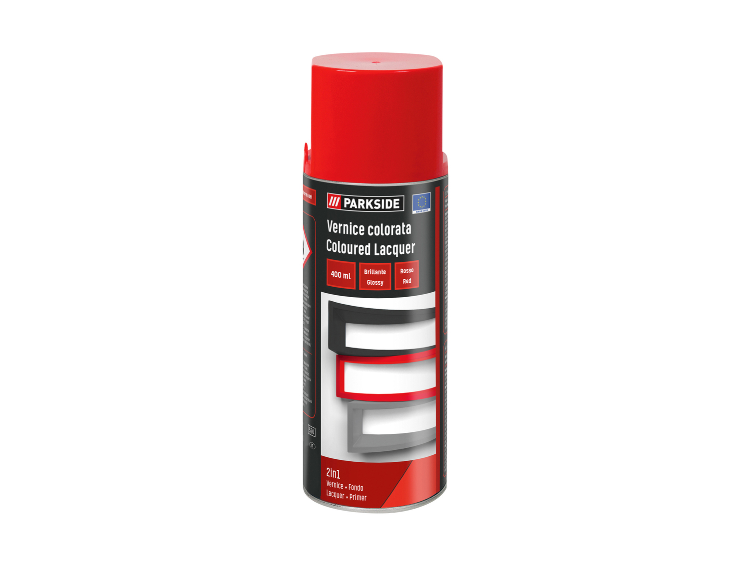 Vernice colorata spray Parkside, prezzo 3.99 €
400 ml
- Per interni ...