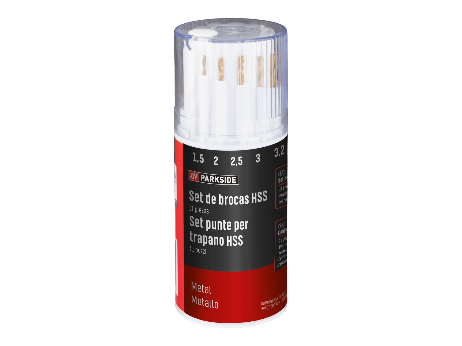 Set punte per trapano Parkside, prezzo 3.99 €
11 pezzi
Caratteristiche
- VPA-5891
