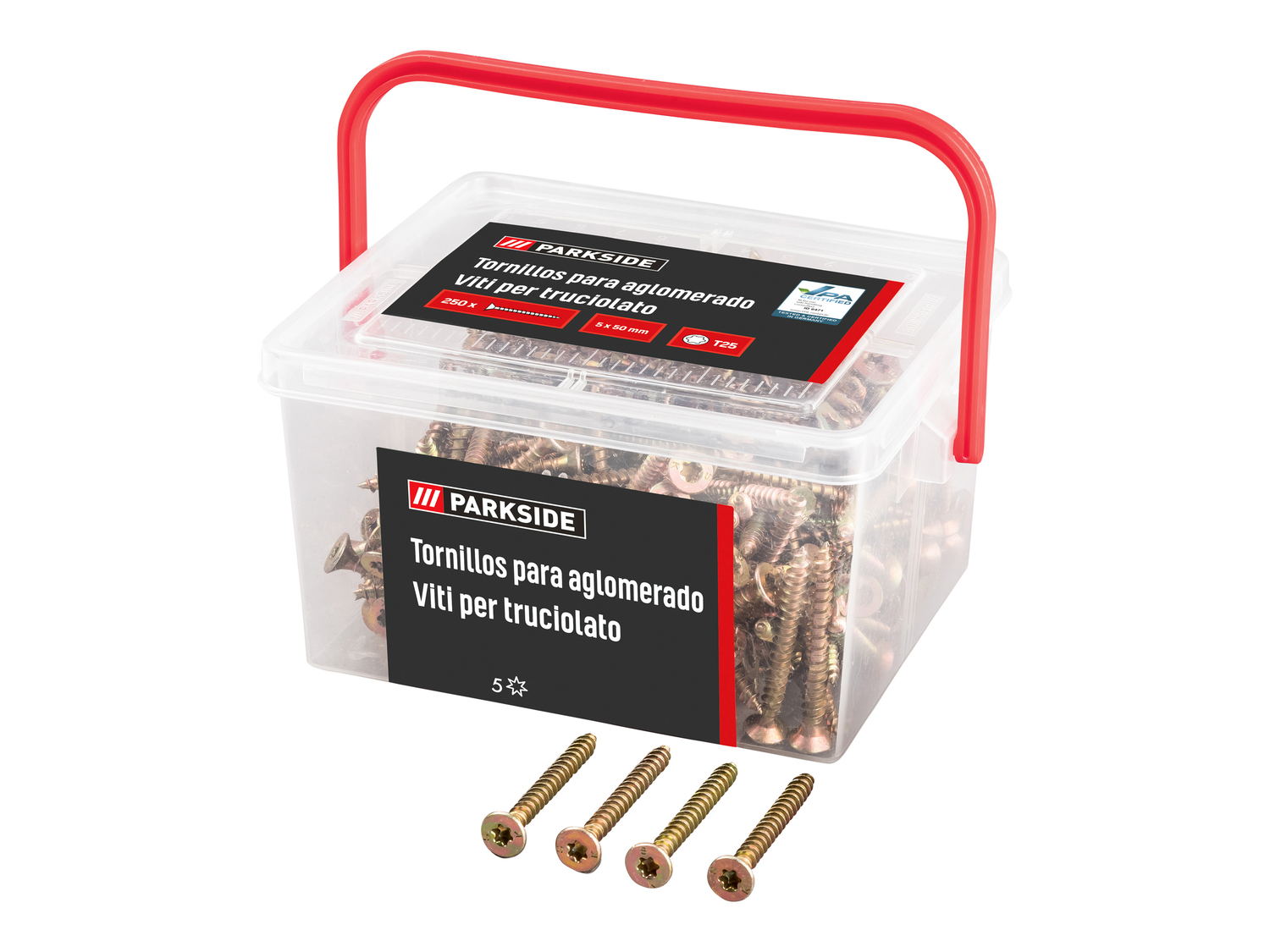 Viti per truciolato Parkside, prezzo 3.99 €
- Con testa svasata
- T20 o T25
Caratteristiche ...