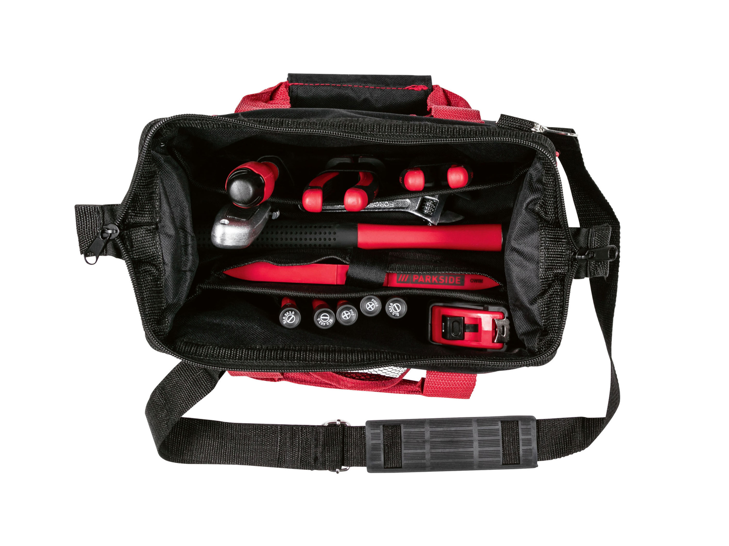 Borsa con attrezzi da lavoro Parkside, prezzo 24.99 €
23 pezzi
Caratteristiche