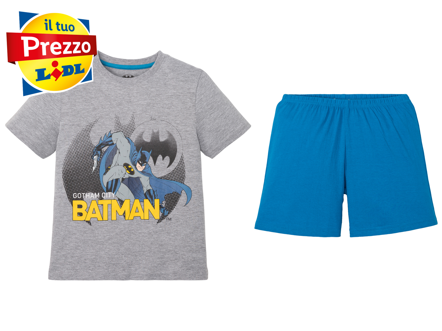 Pigiama corto per bambini Mickey Mouse, Paw Patrol, Batman Oeko-tex, prezzo 4.99 ...