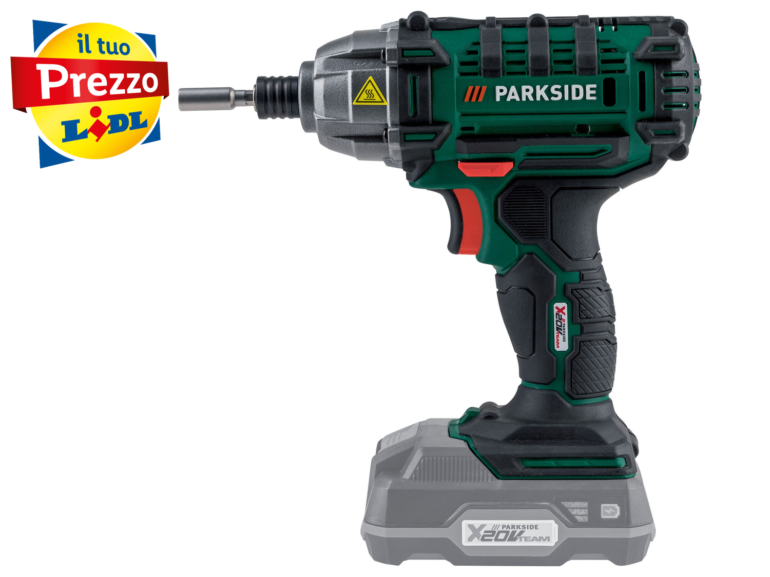 Avvitatore a percussione ricaricabile Parkside, X20VTeam, prezzo 24.99 €
Parkside ...