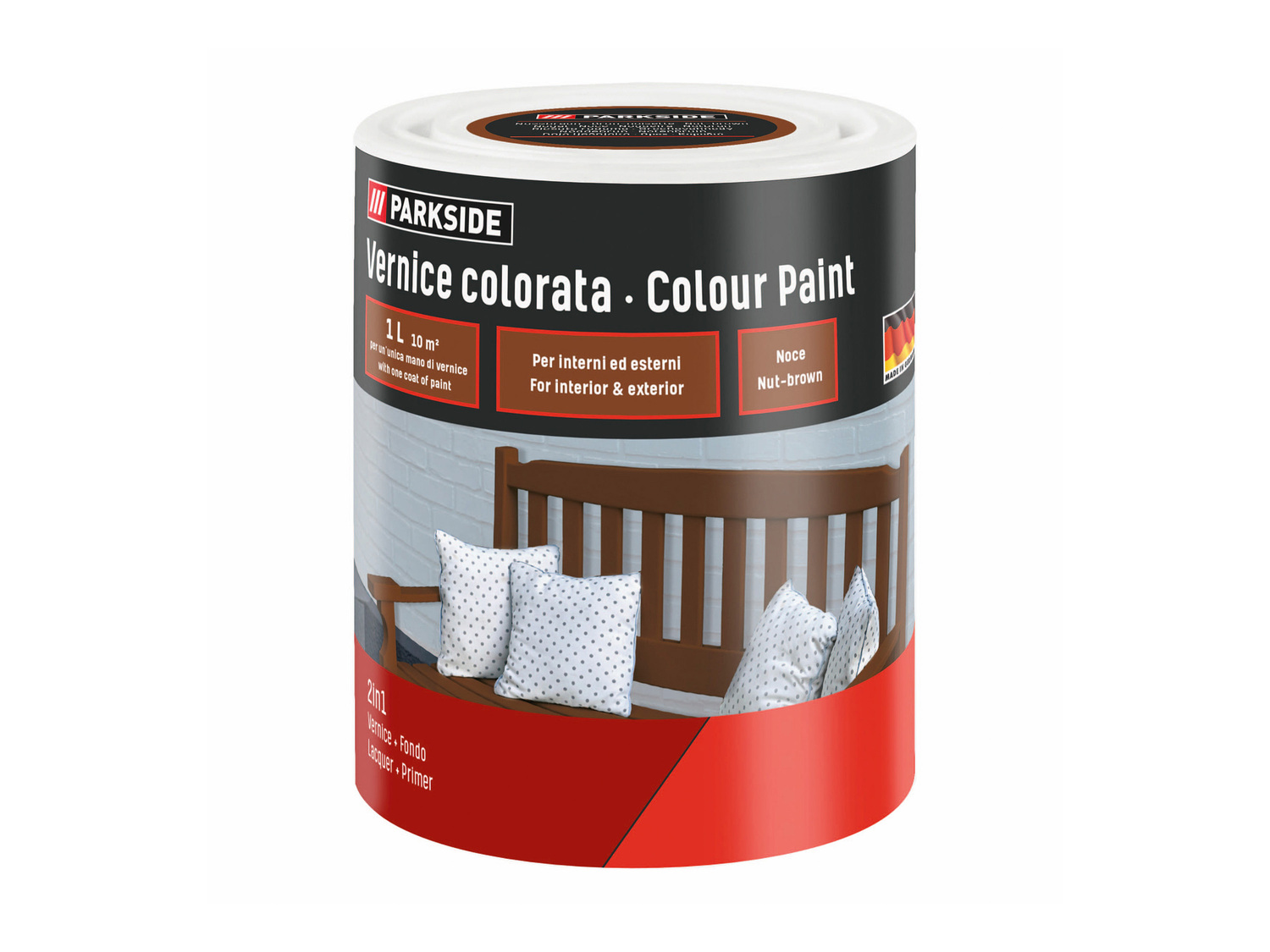 Vernice colorata, bianca o per lavagna Parkside, prezzo 4.99 €
1 L
Caratteristiche
...