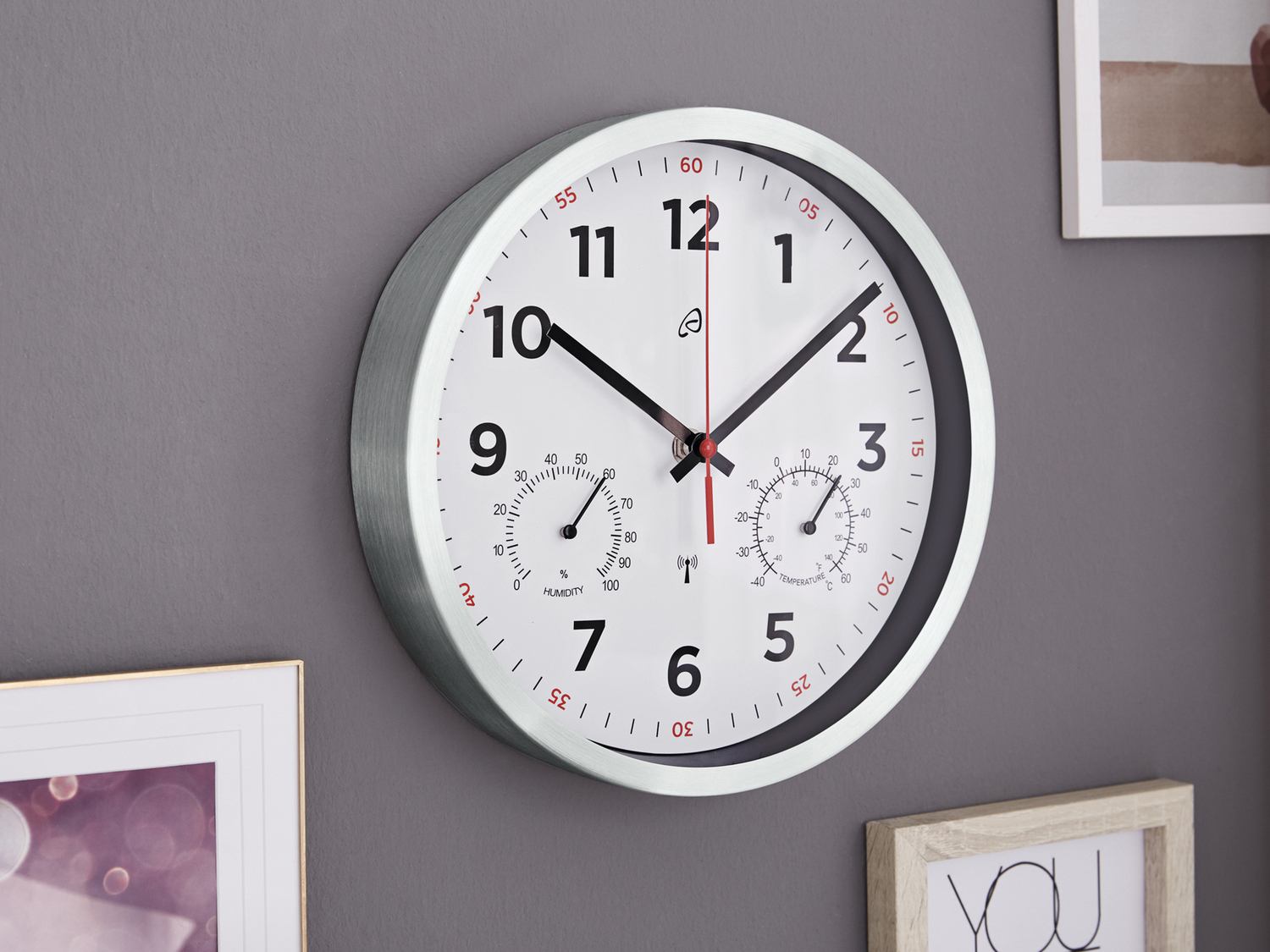 Orologio da parete radiocontrollato con termometro ed igrometro Auriol, prezzo 7.99 ...