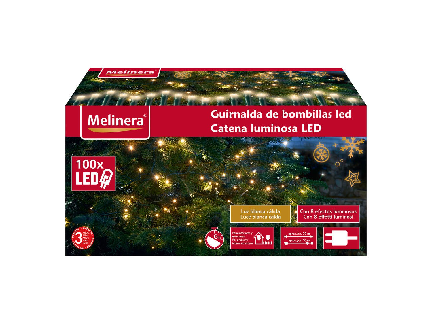 Catena luminosa 100 LED Melinera, prezzo 8.99 €
- Per ambienti interni ...