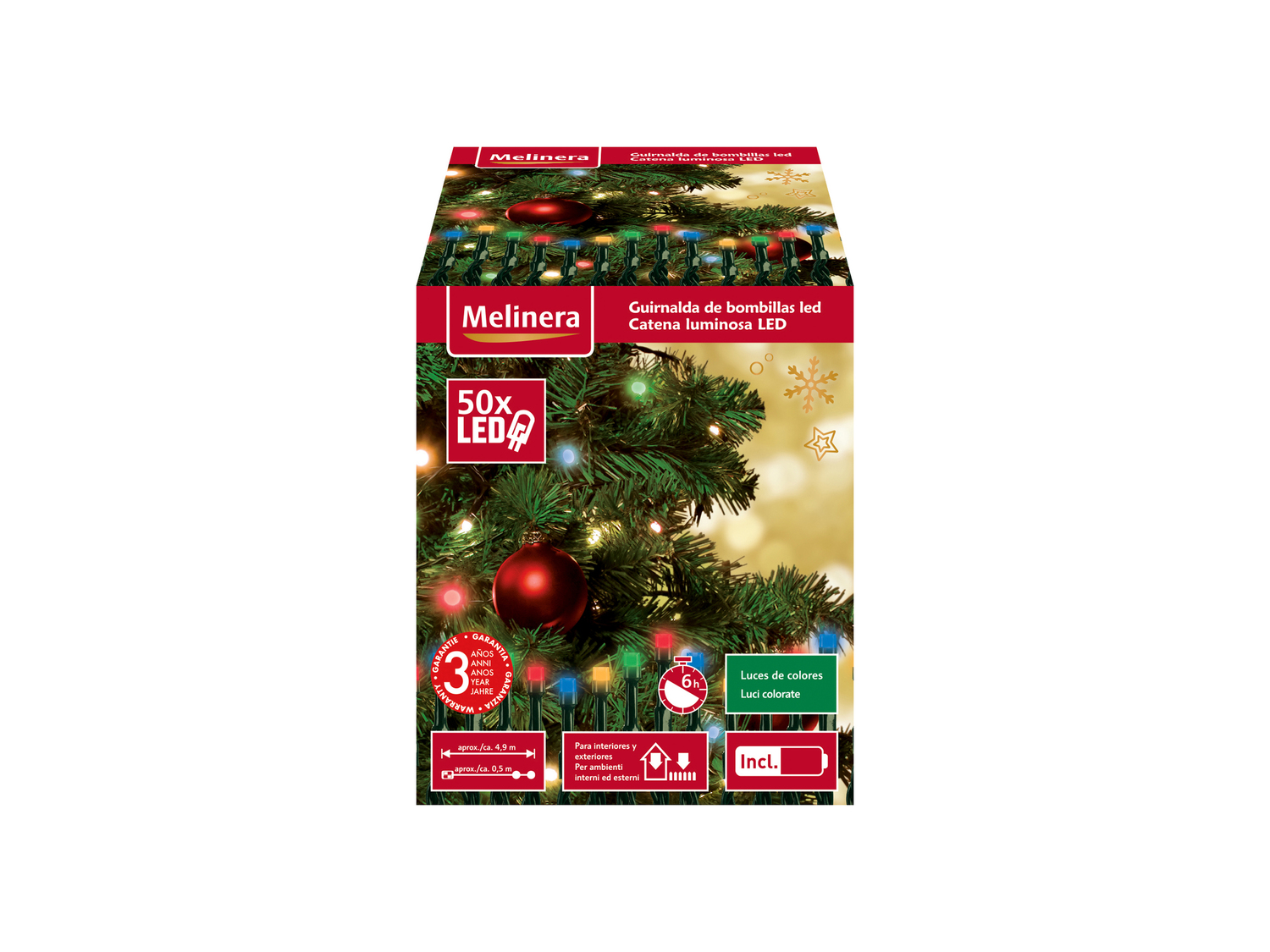 Catena luminosa 50 LED Melinera, prezzo 3.99 €
- Per interni ed esterni ...