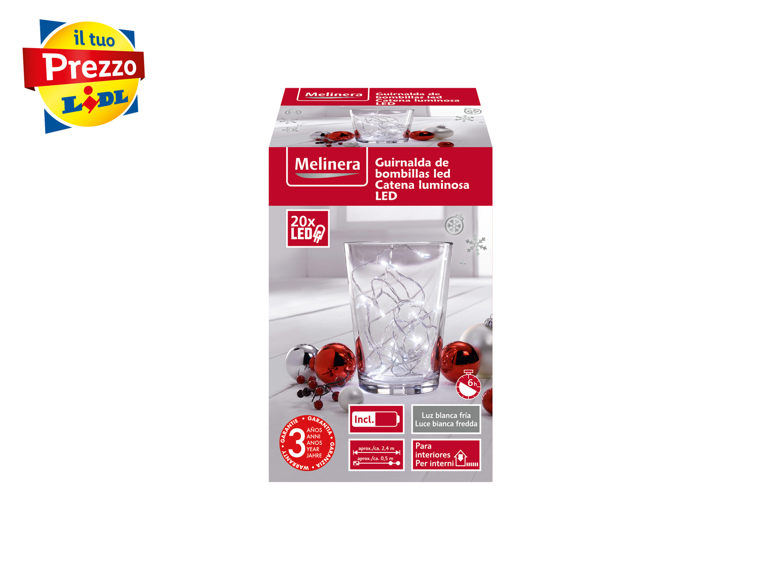 Catena LED decorativa Melinera, prezzo 2.99 €
- Per interni ...