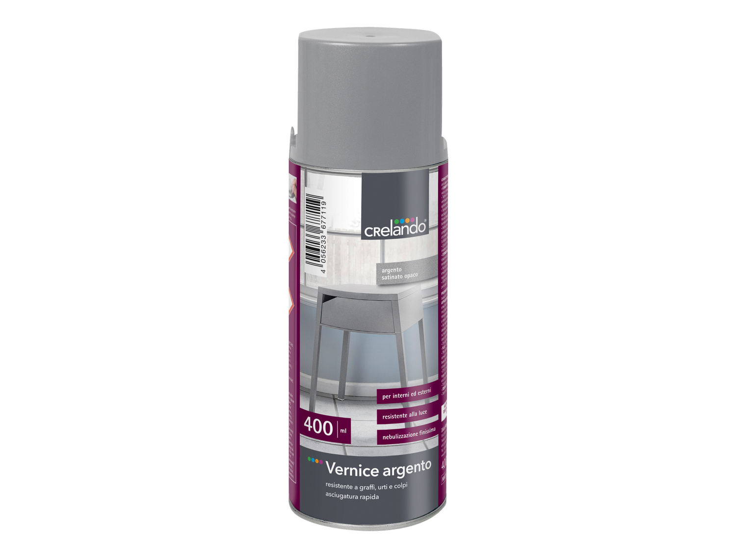 Vernice spray per decorazioni Crelando, prezzo 3.99 €
400 ml
Caratteristiche
