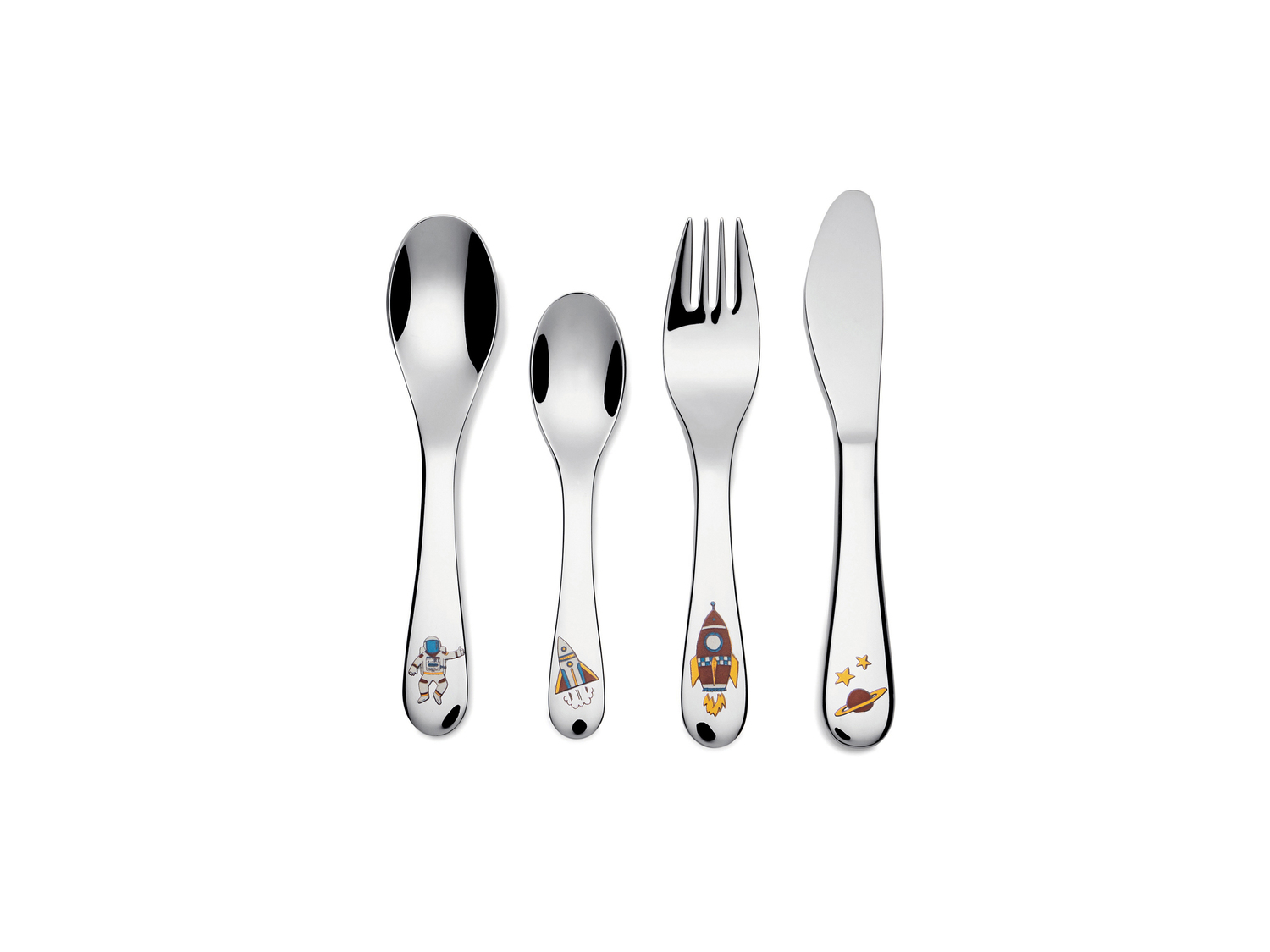 Set posate per bambini Ernesto, prezzo 4.99 €
4 pezzi
- In acciaio inossidabile
- ...