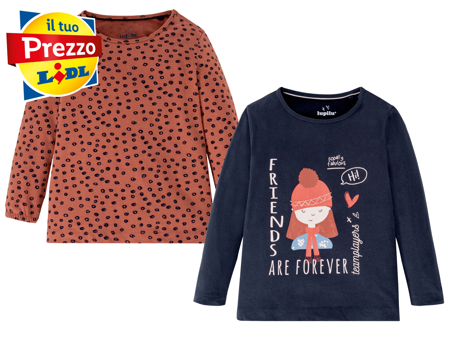 Maglia da bambina Lupilu, prezzo 3.99 €
2 pezzi - Misure: 1-6 anni
- ...