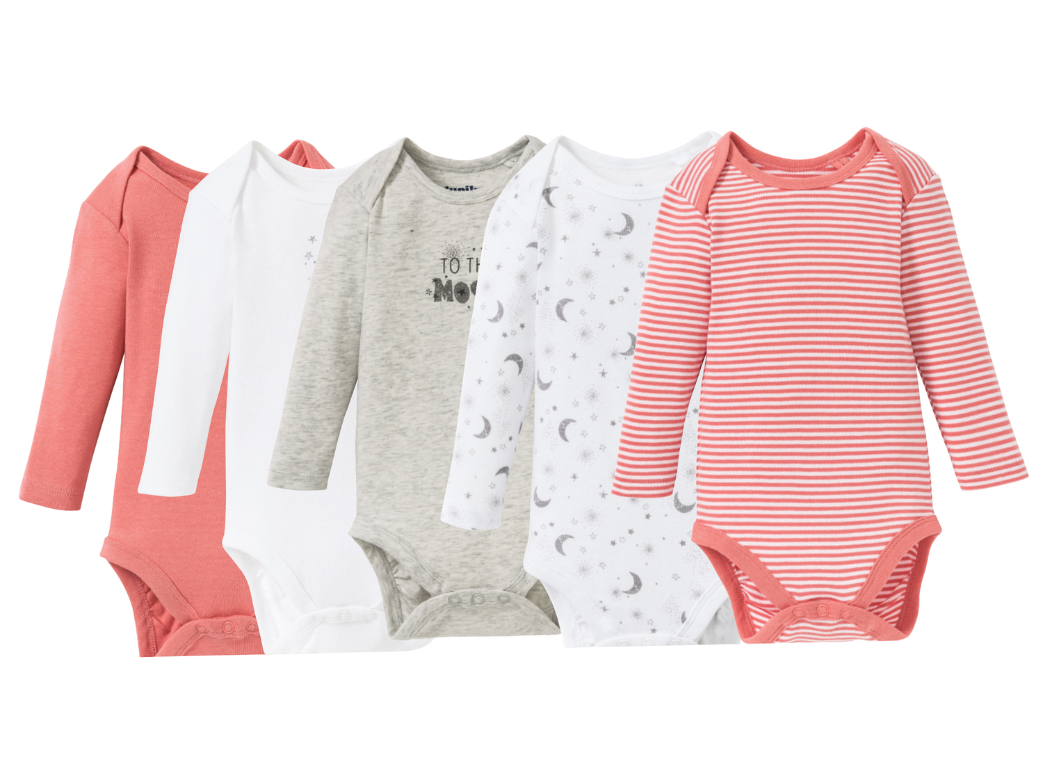 Body a manica lunga per neonati Lupilu, prezzo 11.99 €
5 pezzi - Misure: ...